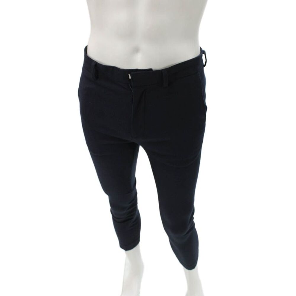 Topman Mens Chino Pants Blue Polyester Zip Fly Size 30